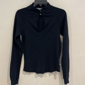 Lucky Brand Set of 2 White & Black Long Sleeve Top Size M